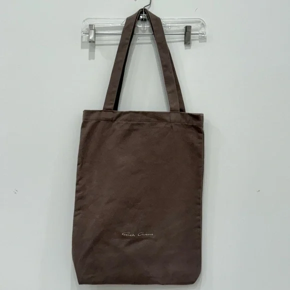 RICK OWENS Embroidered Brown Tote Bag - Picture 1 of 2